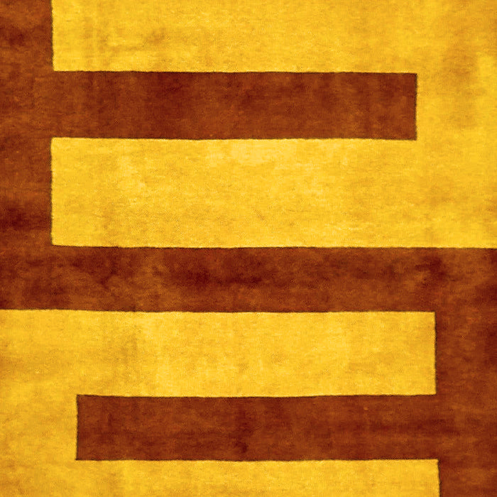 Abstract Yellow Modern Rug, abs5601yw