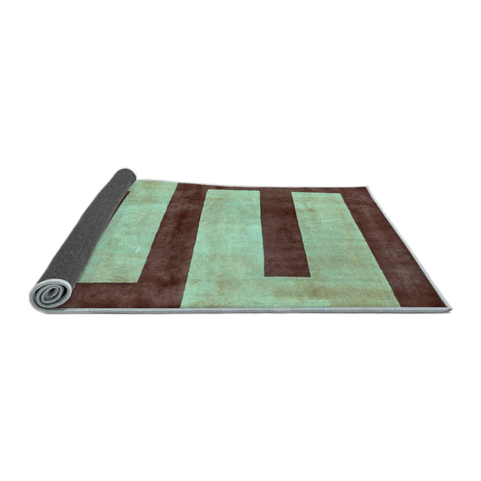 Sideview of Abstract Light Blue Modern Rug, abs5601lblu