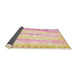 Sideview of Abstract Sun Yellow Modern Rug, abs5602