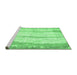 Sideview of Machine Washable Abstract Emerald Green Modern Area Rugs, wshabs5602emgrn