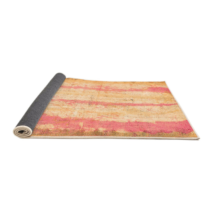 Sideview of Abstract Orange Modern Rug, abs5602org