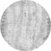 Round Abstract Gray Modern Rug, abs5602gry