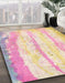 Abstract Sun Yellow Modern Rug in Family Room, abs5602