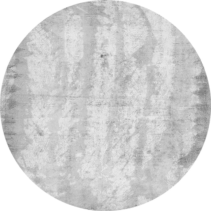 Round Machine Washable Abstract Gray Modern Rug, wshabs5602gry