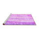 Sideview of Machine Washable Abstract Purple Modern Area Rugs, wshabs5602pur