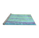 Sideview of Machine Washable Abstract Light Blue Modern Rug, wshabs5602lblu