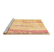 Sideview of Machine Washable Abstract Brown Modern Rug, wshabs5602brn