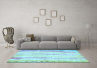 Machine Washable Abstract Light Blue Modern Rug, wshabs5602lblu