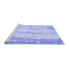 Sideview of Machine Washable Abstract Blue Modern Rug, wshabs5602blu