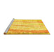 Sideview of Machine Washable Abstract Yellow Modern Rug, wshabs5602yw