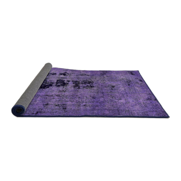 Sideview of Abstract Purple Mimosa Purple Oriental Rug, abs5603
