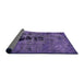 Sideview of Abstract Purple Mimosa Purple Oriental Rug, abs5603