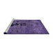 Sideview of Machine Washable Abstract Purple Mimosa Purple Rug, wshabs5603