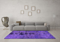 Machine Washable Oriental Purple Modern Rug, wshabs5603pur