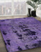 Abstract Purple Mimosa Purple Oriental Rug in Family Room, abs5603