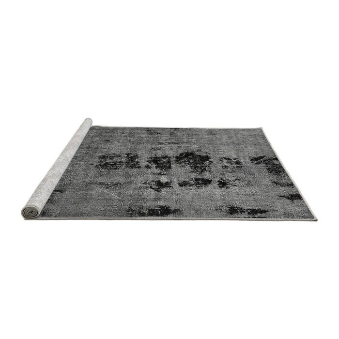 Sideview of Machine Washable Oriental Gray Modern Rug, wshabs5603gry