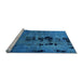 Sideview of Machine Washable Oriental Light Blue Modern Rug, wshabs5603lblu