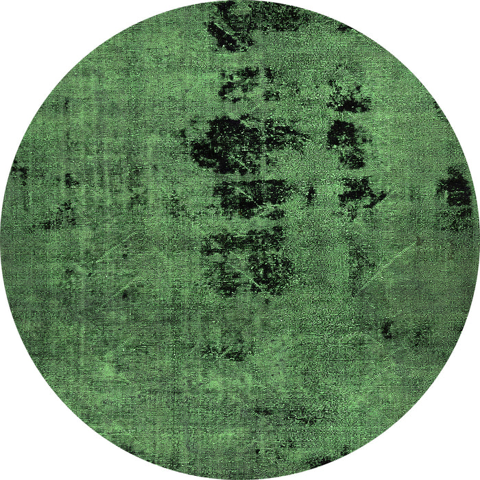 Round Oriental Green Modern Rug, abs5603grn