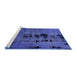 Sideview of Machine Washable Oriental Blue Modern Rug, wshabs5603blu