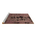 Sideview of Machine Washable Oriental Brown Modern Rug, wshabs5603brn