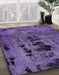 Machine Washable Abstract Purple Mimosa Purple Rug in a Family Room, wshabs5603