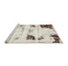 Sideview of Machine Washable Abstract Blanched Almond Beige Rug, wshabs5604