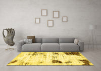 Machine Washable Oriental Yellow Modern Rug, wshabs5604yw