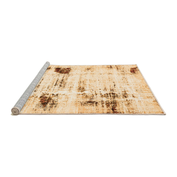 Sideview of Machine Washable Oriental Orange Modern Area Rugs, wshabs5604org