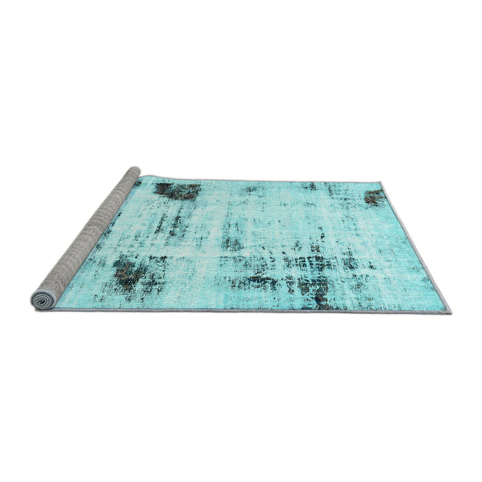 Sideview of Machine Washable Oriental Light Blue Modern Rug, wshabs5604lblu