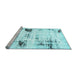 Sideview of Machine Washable Oriental Light Blue Modern Rug, wshabs5604lblu