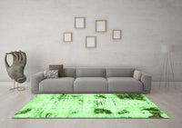 Machine Washable Oriental Green Modern Rug, wshabs5604grn