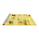 Sideview of Machine Washable Oriental Yellow Modern Rug, wshabs5604yw