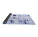 Sideview of Oriental Blue Modern Rug, abs5604blu