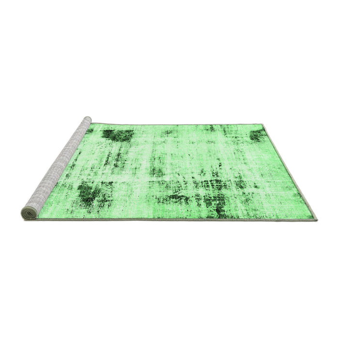 Sideview of Machine Washable Oriental Emerald Green Modern Area Rugs, wshabs5604emgrn