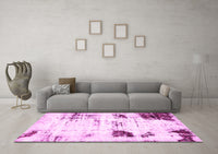 Machine Washable Oriental Pink Modern Rug, wshabs5604pnk