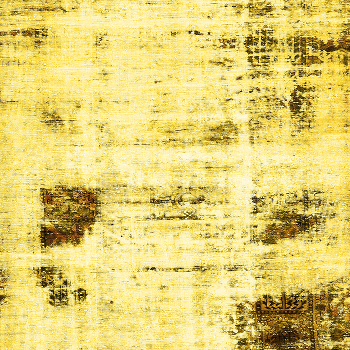 Machine Washable Oriental Yellow Modern Rug, wshabs5604yw