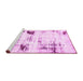 Sideview of Machine Washable Oriental Pink Modern Rug, wshabs5604pnk