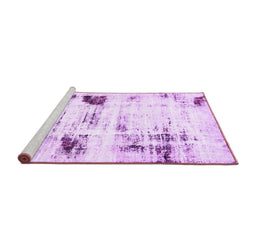 Sideview of Machine Washable Oriental Purple Modern Area Rugs, wshabs5604pur