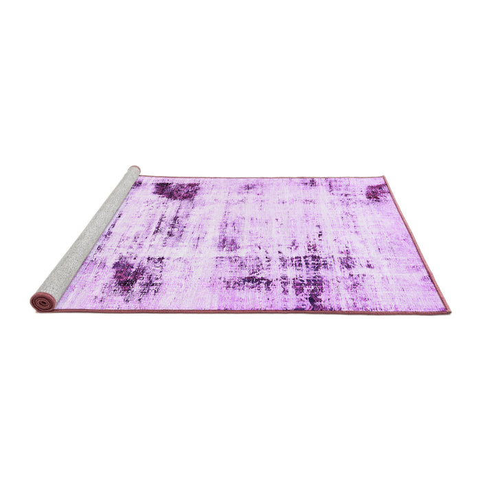 Sideview of Machine Washable Oriental Purple Modern Area Rugs, wshabs5604pur