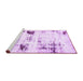 Sideview of Machine Washable Oriental Purple Modern Area Rugs, wshabs5604pur