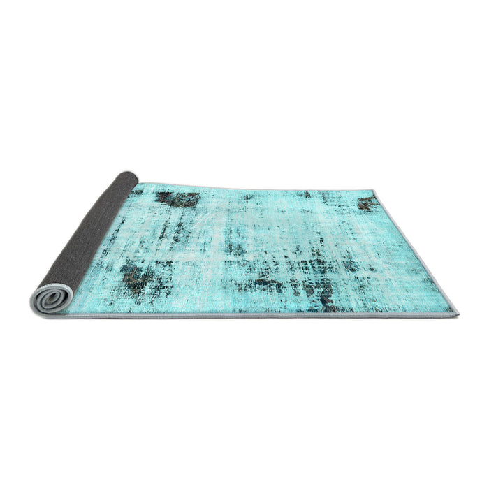 Sideview of Oriental Light Blue Modern Rug, abs5604lblu