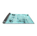 Sideview of Oriental Light Blue Modern Rug, abs5604lblu