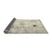 Sideview of Abstract Tan Brown Gold Solid Rug, abs5605