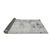 Sideview of Solid Gray Modern Rug, abs5605gry