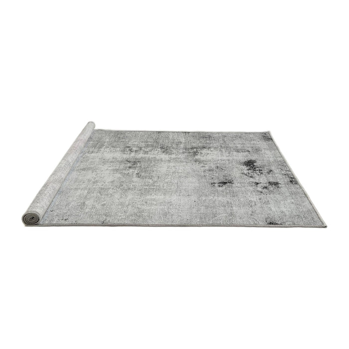 Sideview of Machine Washable Solid Gray Modern Rug, wshabs5605gry