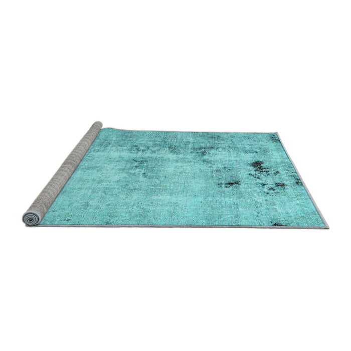Sideview of Machine Washable Solid Light Blue Modern Rug, wshabs5605lblu