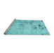 Sideview of Machine Washable Solid Light Blue Modern Rug, wshabs5605lblu