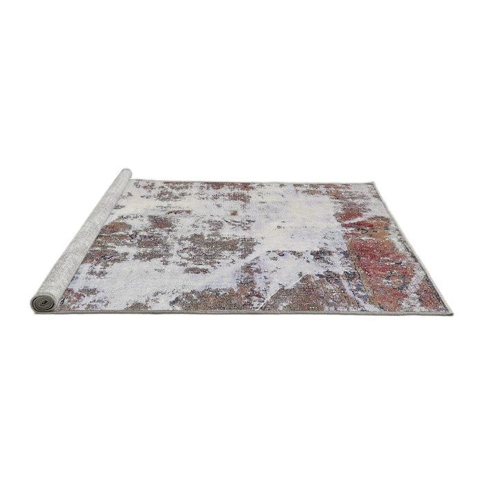 Sideview of Machine Washable Abstract Rose Dust Purple Rug, wshabs5606