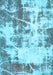 Machine Washable Abstract Light Blue Modern Rug, wshabs5606lblu