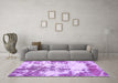 Machine Washable Abstract Purple Modern Area Rugs in a Living Room, wshabs5606pur